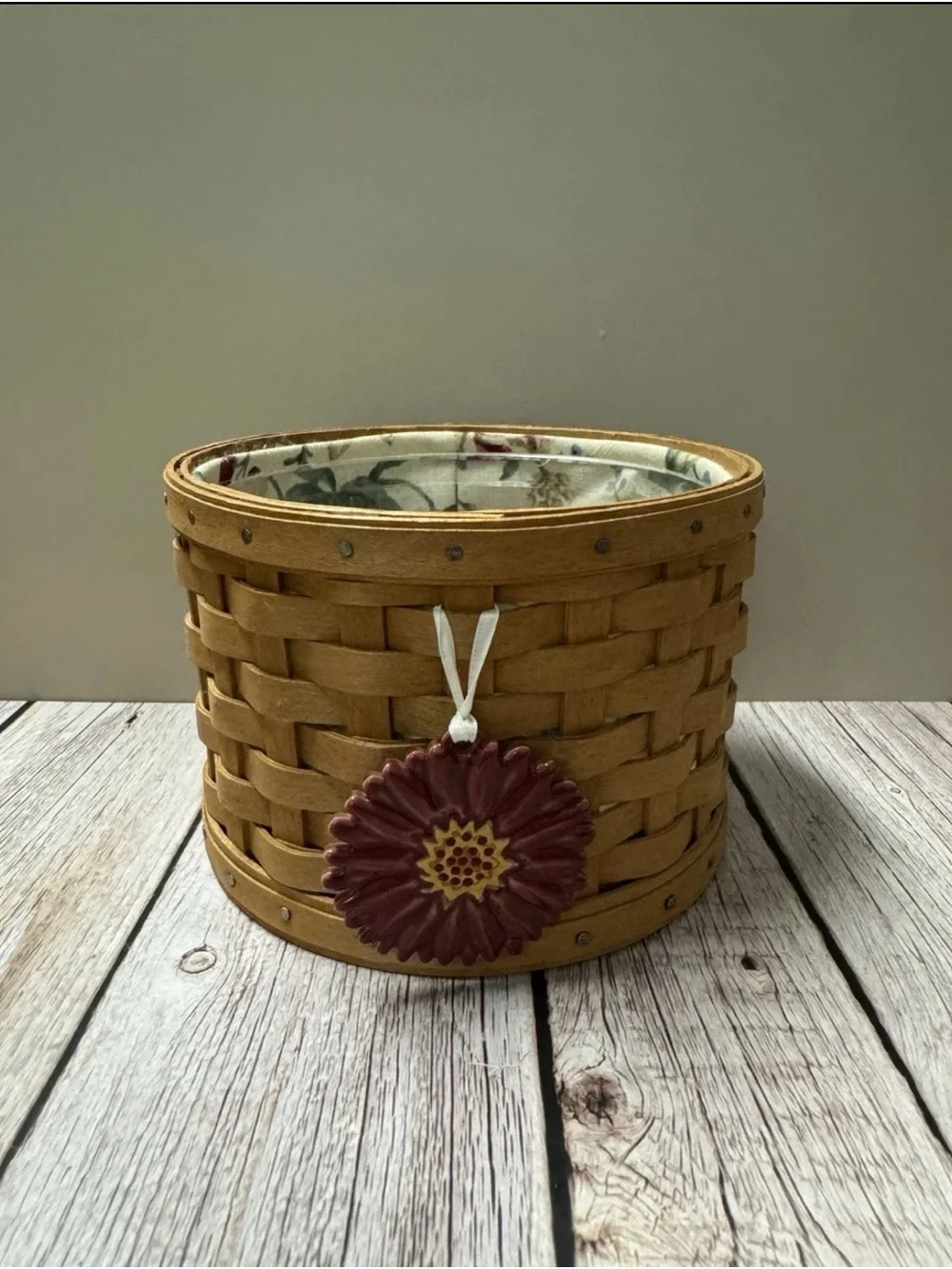 LONGABERGER 2004 Mother’s Day Essentials Basket Liner, Protector, Tie-on
